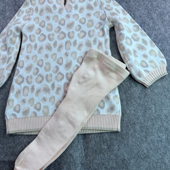Cynthia Rowley 12M NWOT Baby Leopard Sweater Dress with Tights and Hat - Picture 6 of 6
